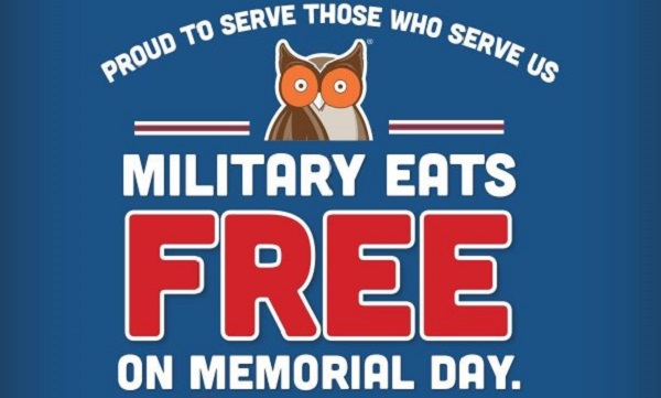 Hooters offers free meals on Memorial Day for Military - Updated 2023