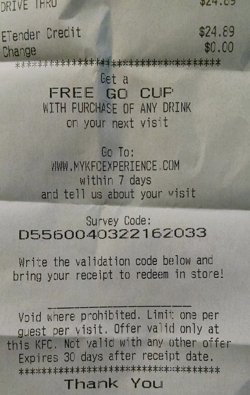 kfc coupons for free go cup